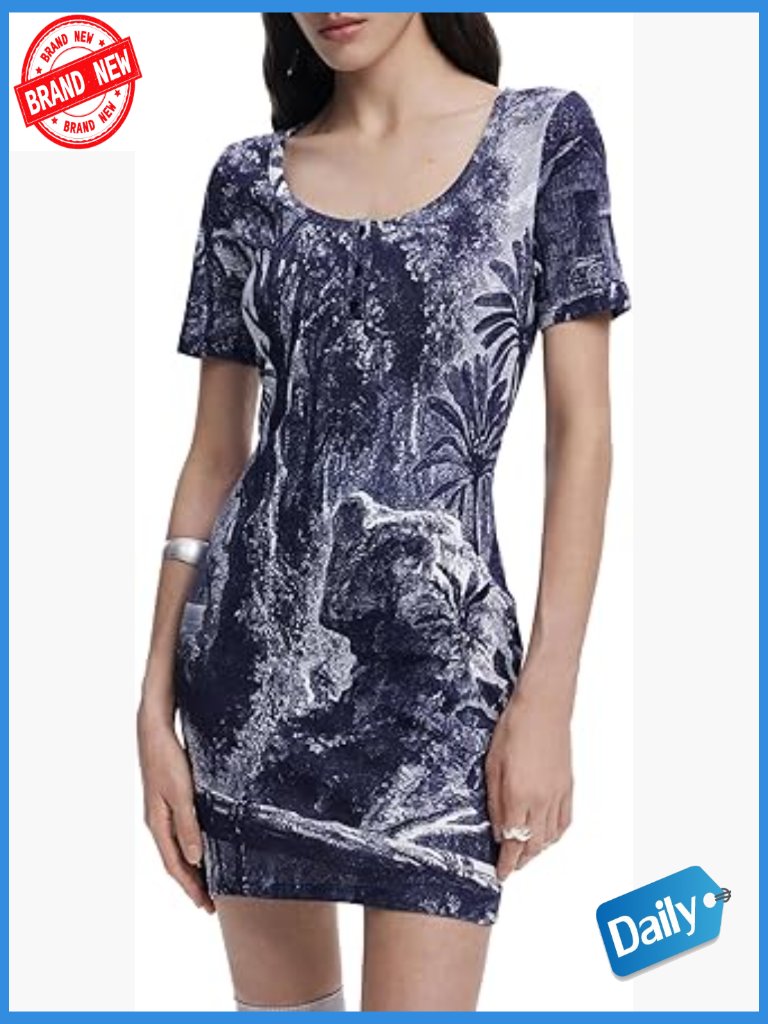 Mr. Christian Lacroix Design Casual Dress Short Sleeve Knee Length